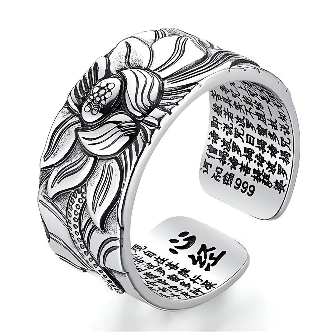 Bague Lotus Argent 999 Femme
