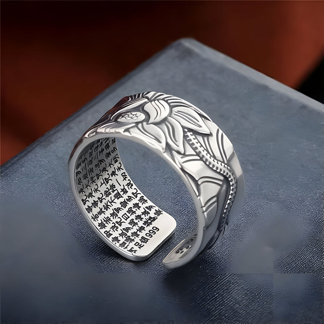 Bague Lotus Argent 999 Femme
