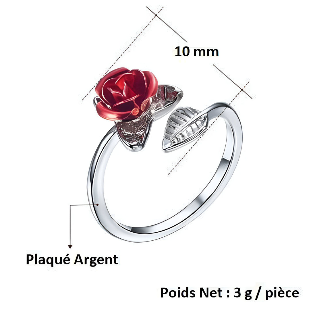 Bague Rose Or Ajustable Femme
