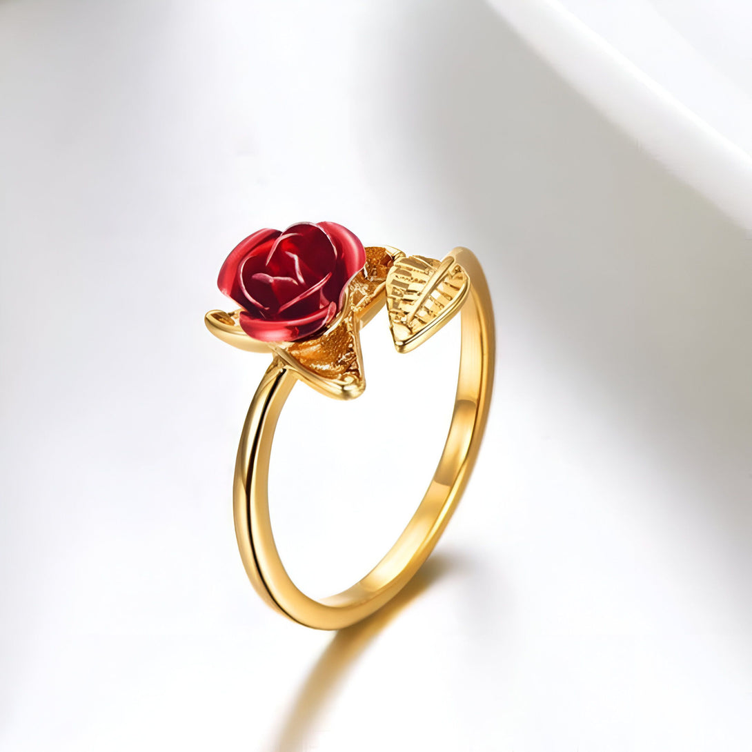 Bague Rose Or Ajustable Femme
