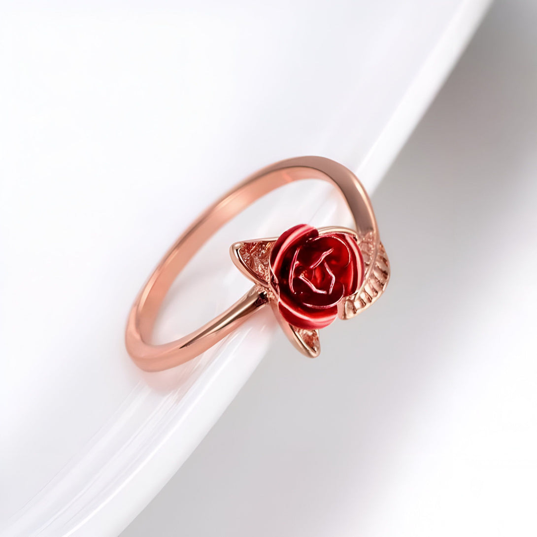 Bague Rose Or Ajustable Femme
