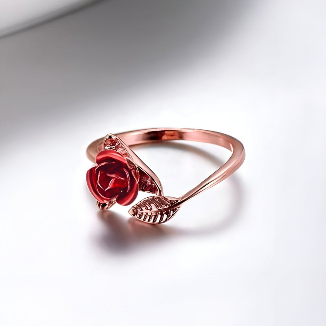 Bague Rose Or Ajustable Femme
