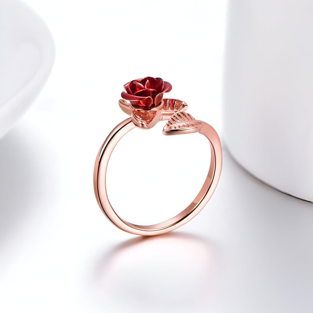 Bague Rose Or Ajustable Femme
