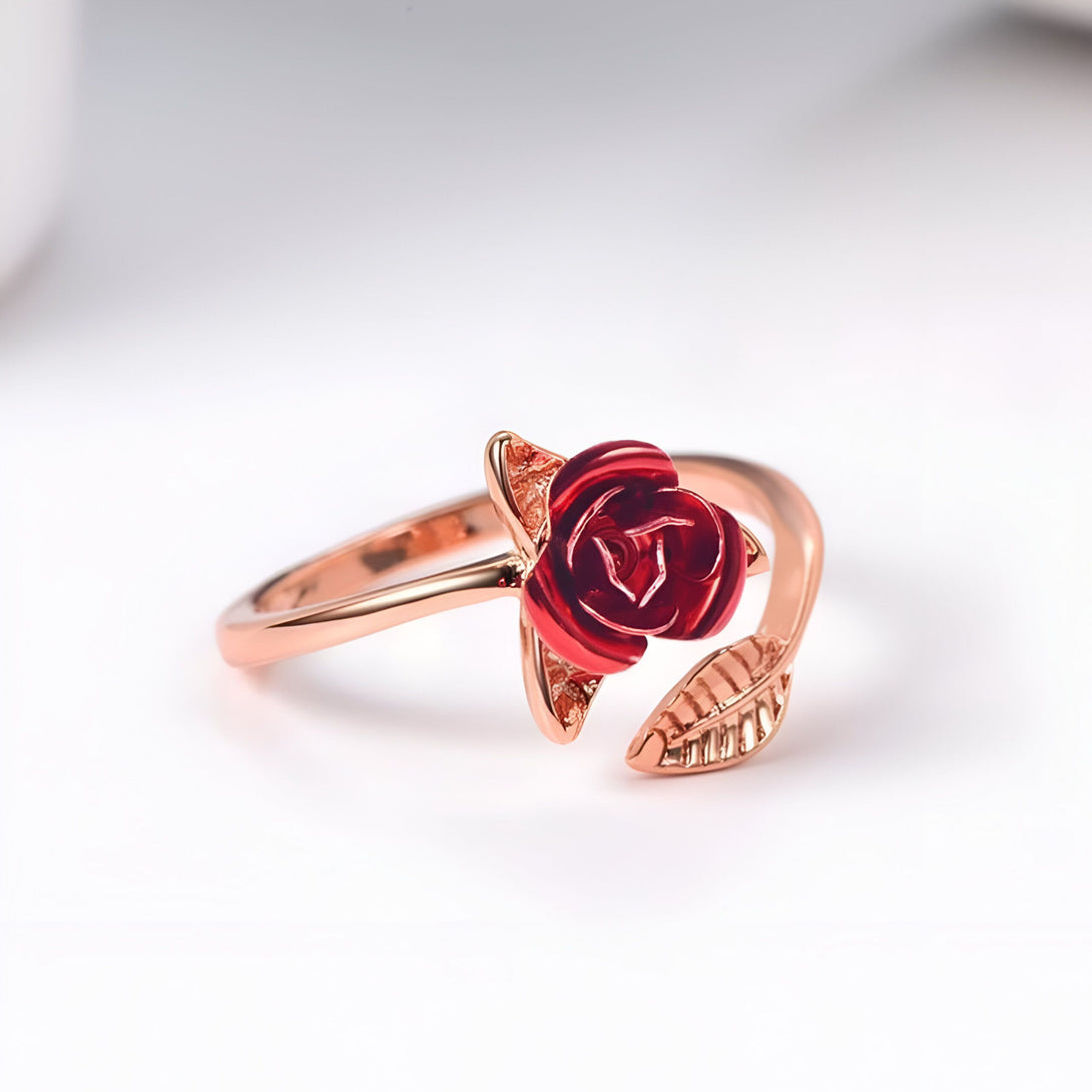 Bague Rose Or Ajustable Femme
