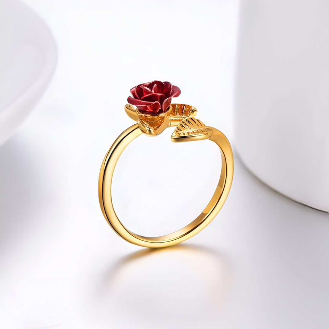 Bague Rose Or Ajustable Femme

