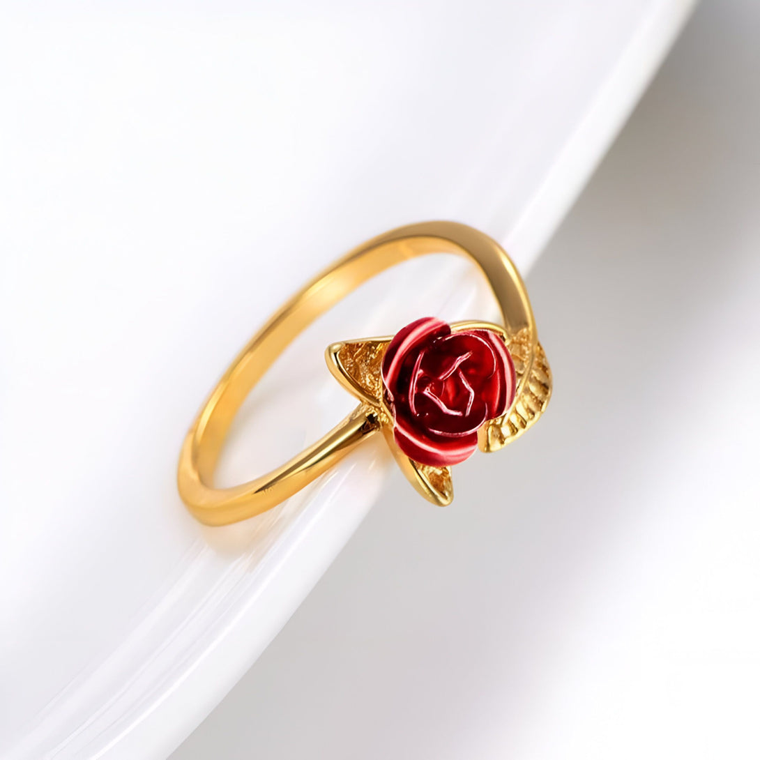 Bague Rose Or Ajustable Femme
