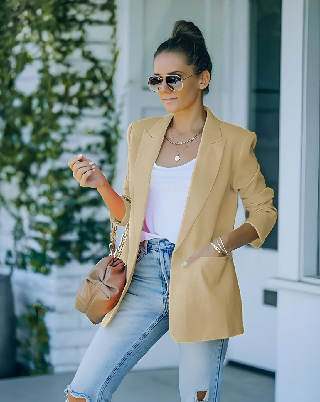 Blazer Femme Élégant Printemps/Automne

