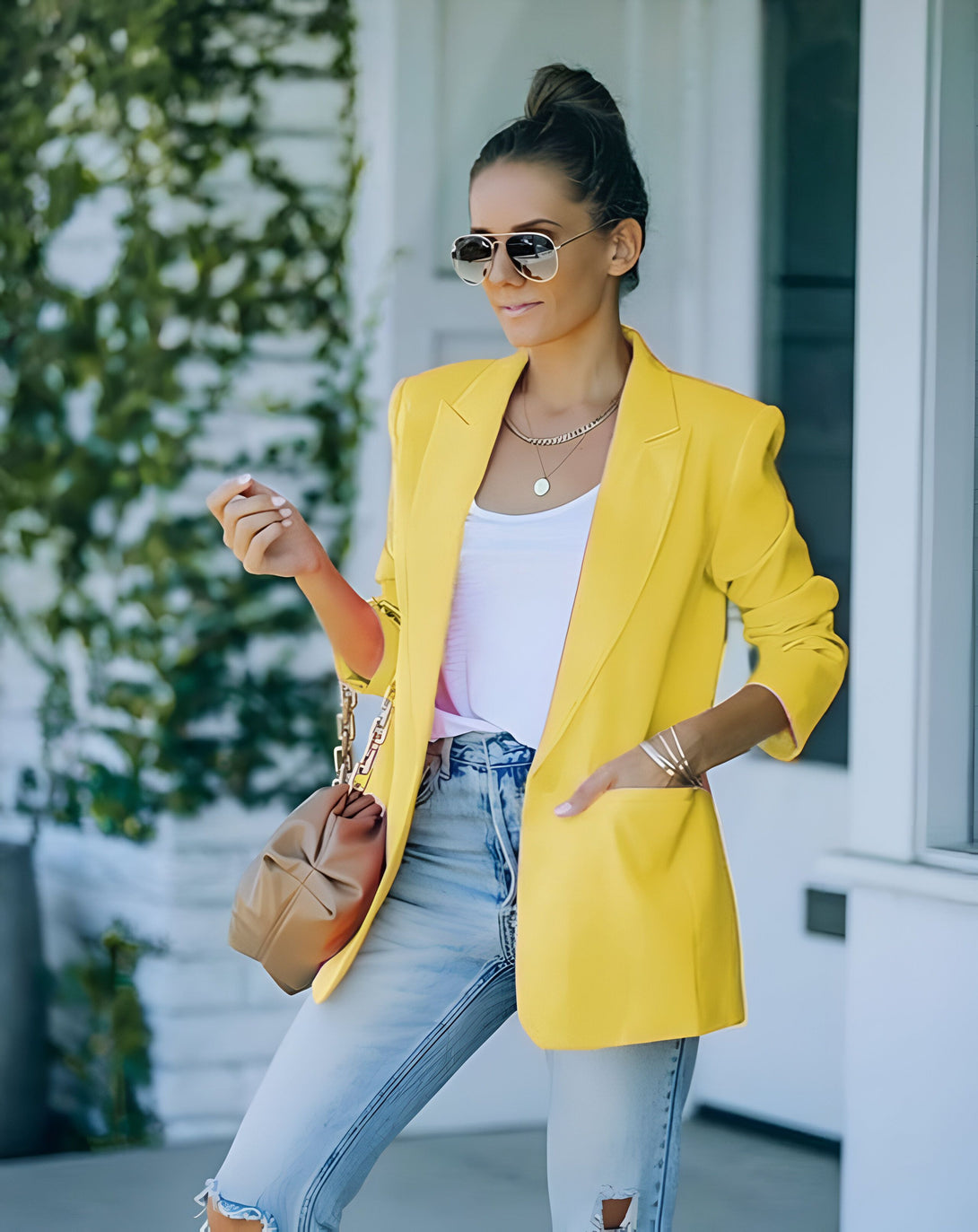 Blazer Femme Élégant Printemps/Automne
