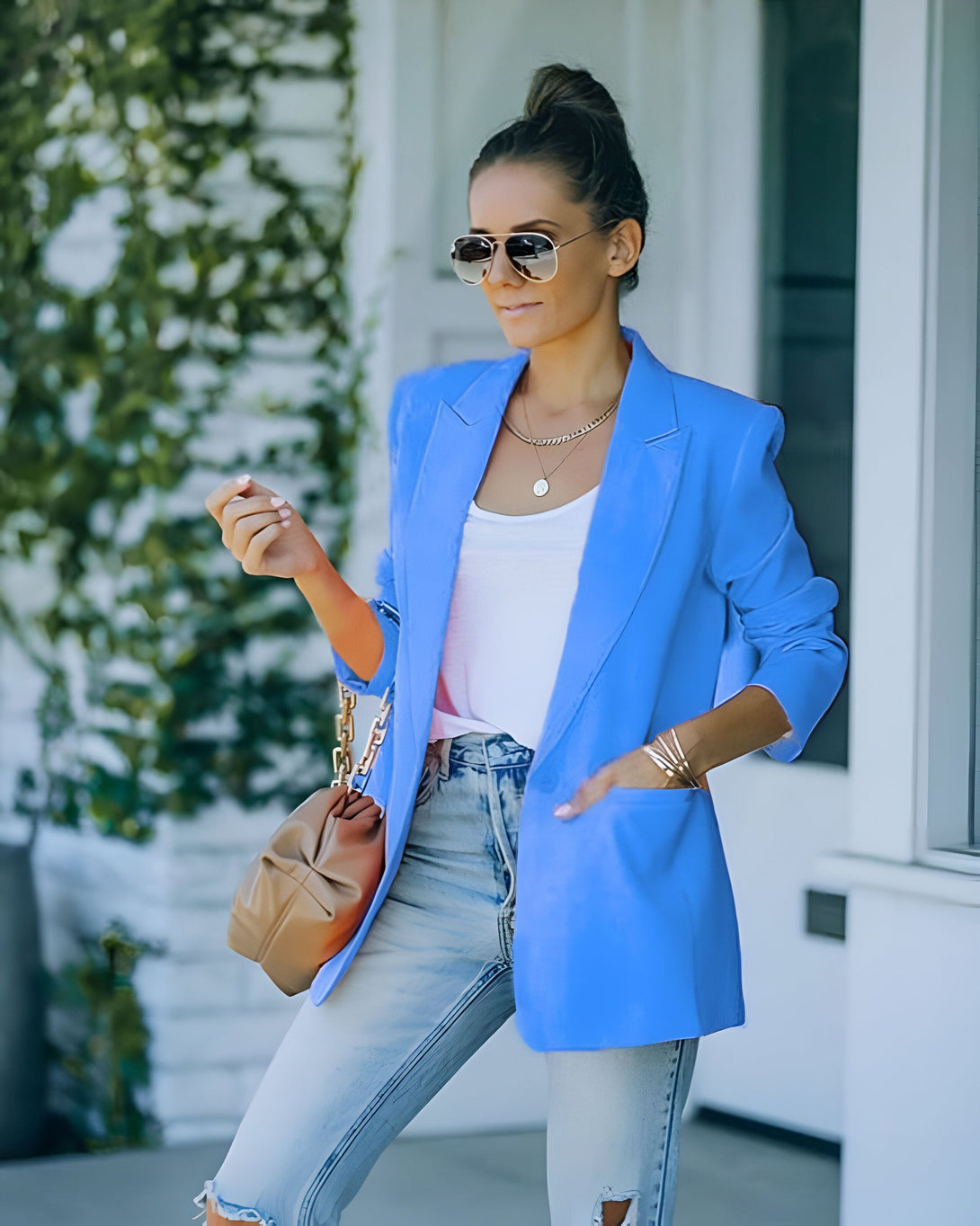Blazer Femme Élégant Printemps/Automne
