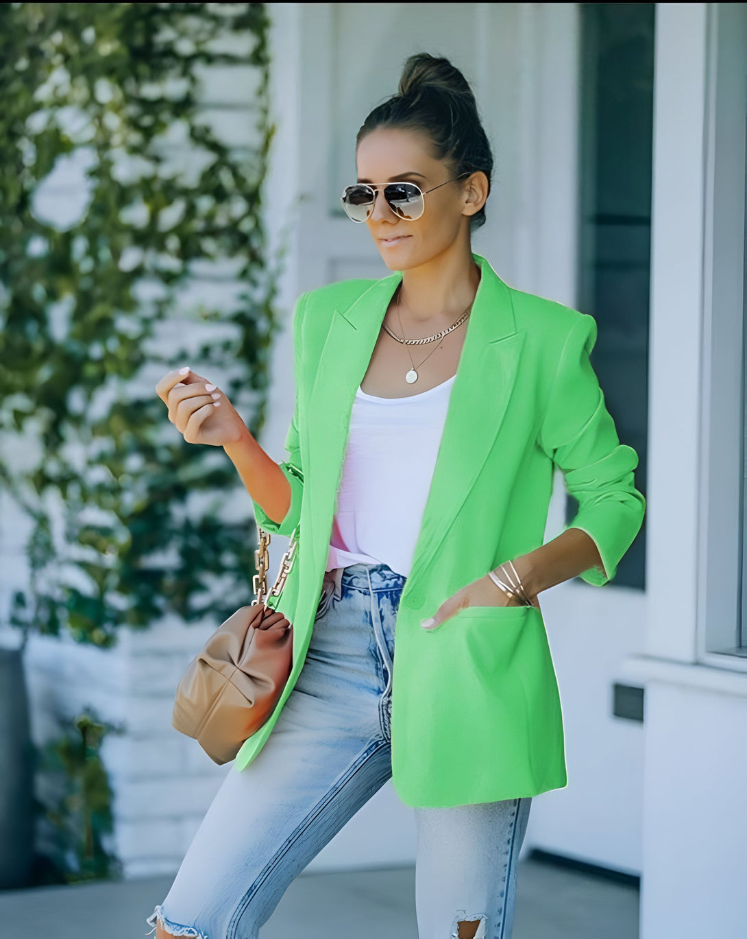 Blazer Femme Élégant Printemps/Automne
