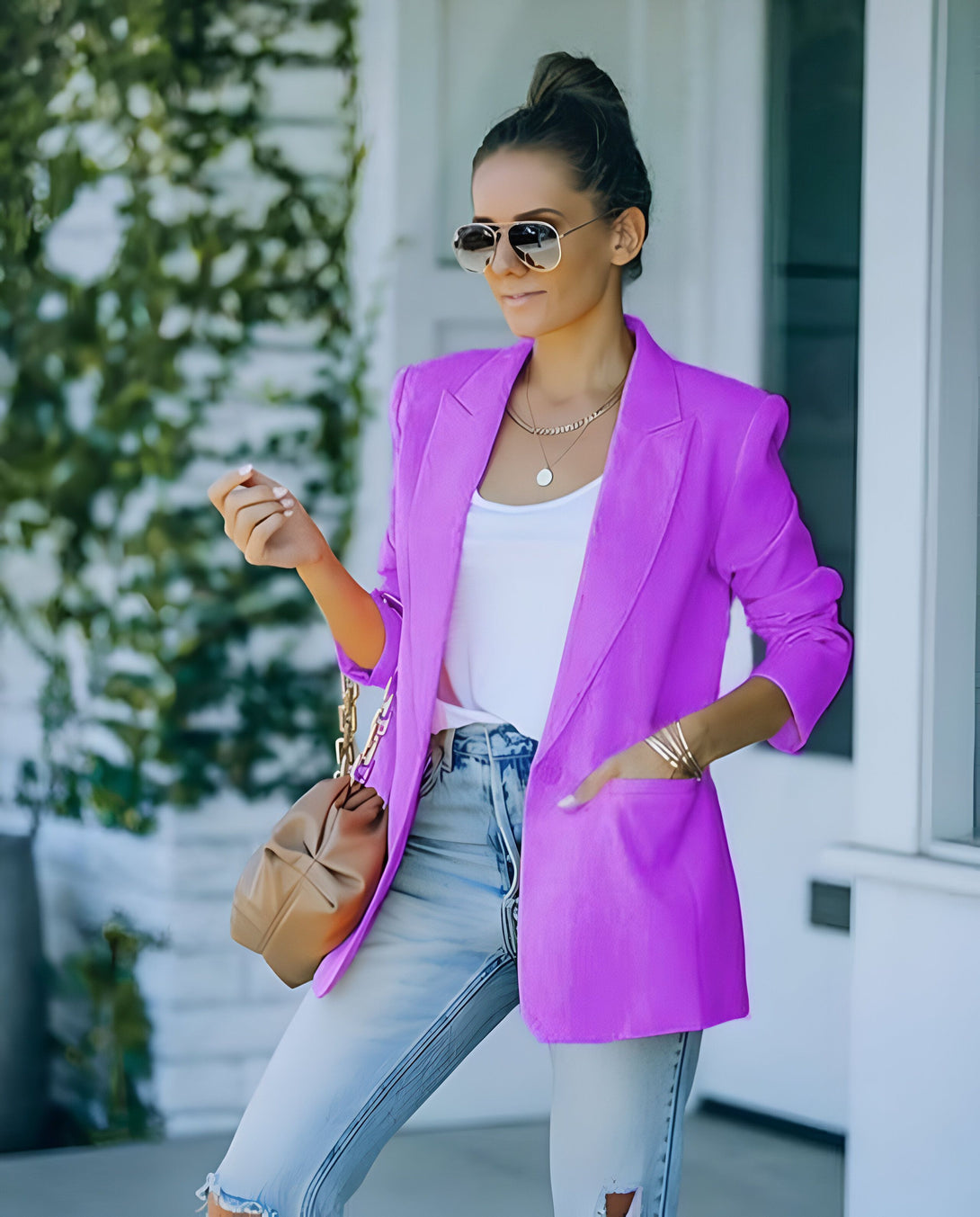 Blazer Femme Élégant Printemps/Automne
