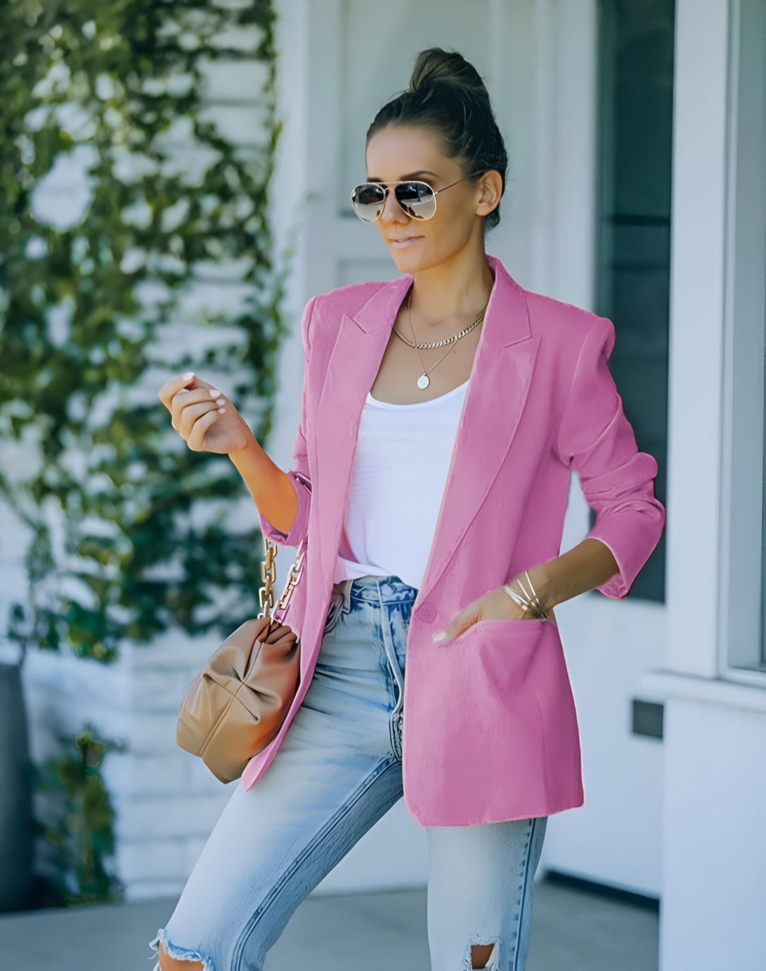 Blazer Femme Élégant Printemps/Automne
