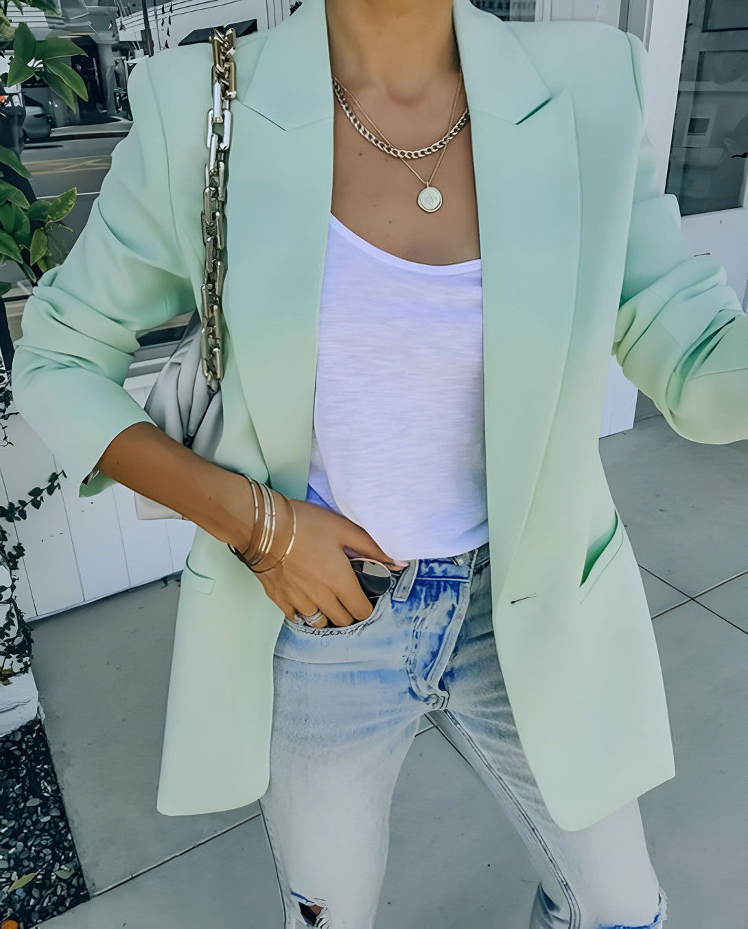 Blazer Femme Élégant Printemps/Automne
