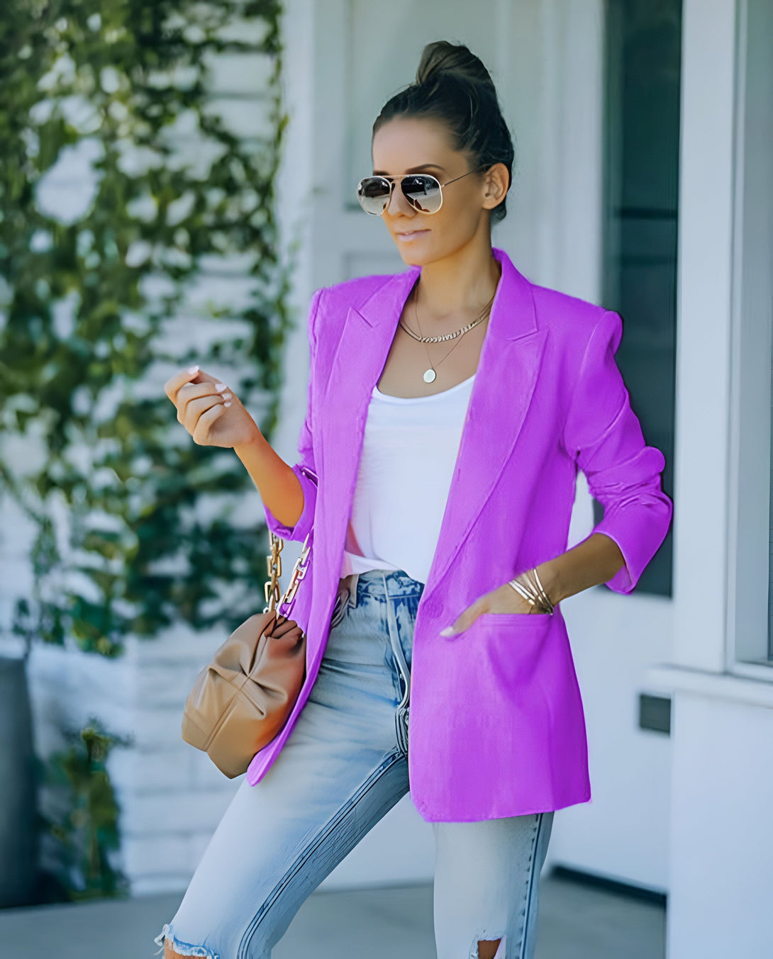 Blazer Femme Élégant Printemps/Automne

