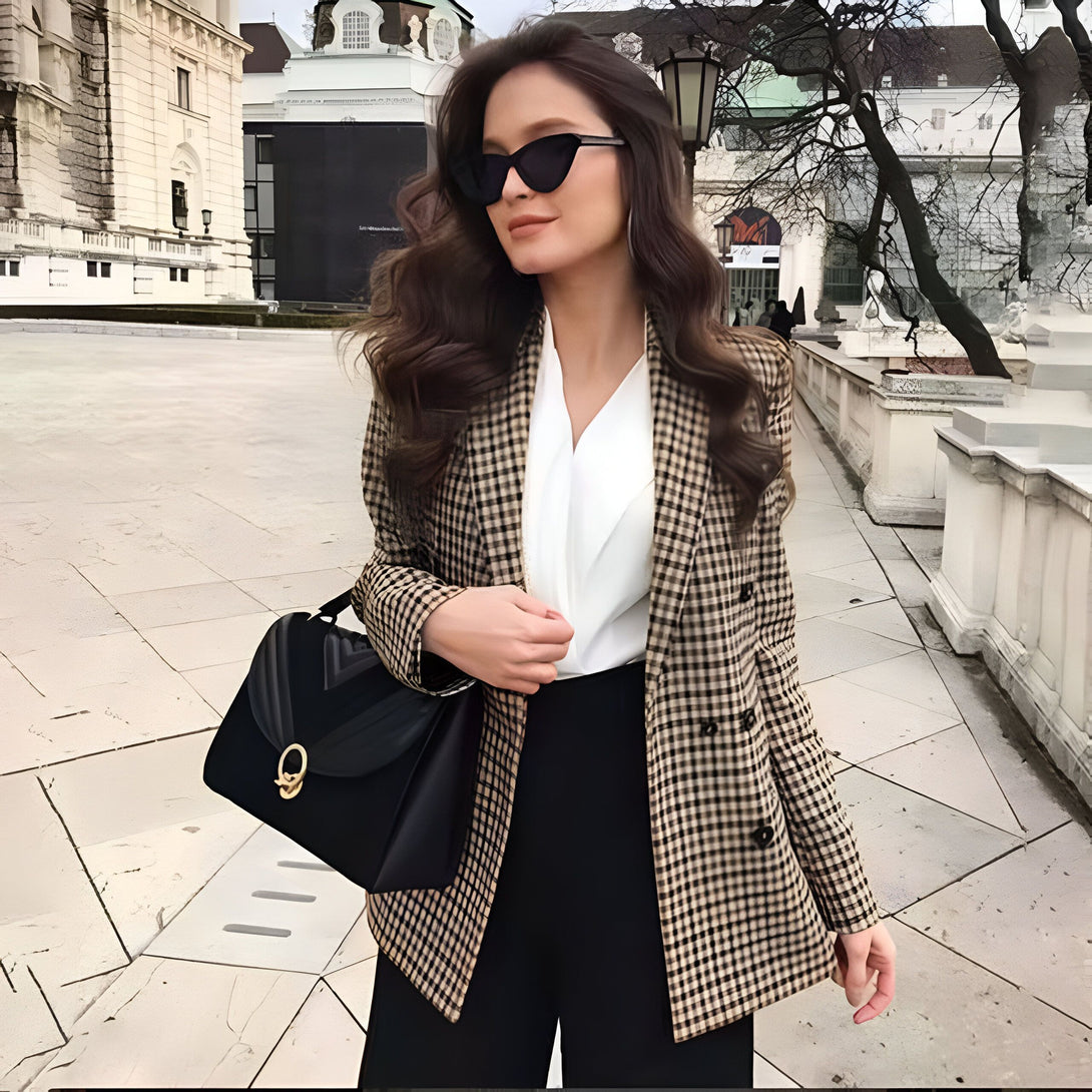 Blazer Pied-de-Poule Femme Automne-Hiver
