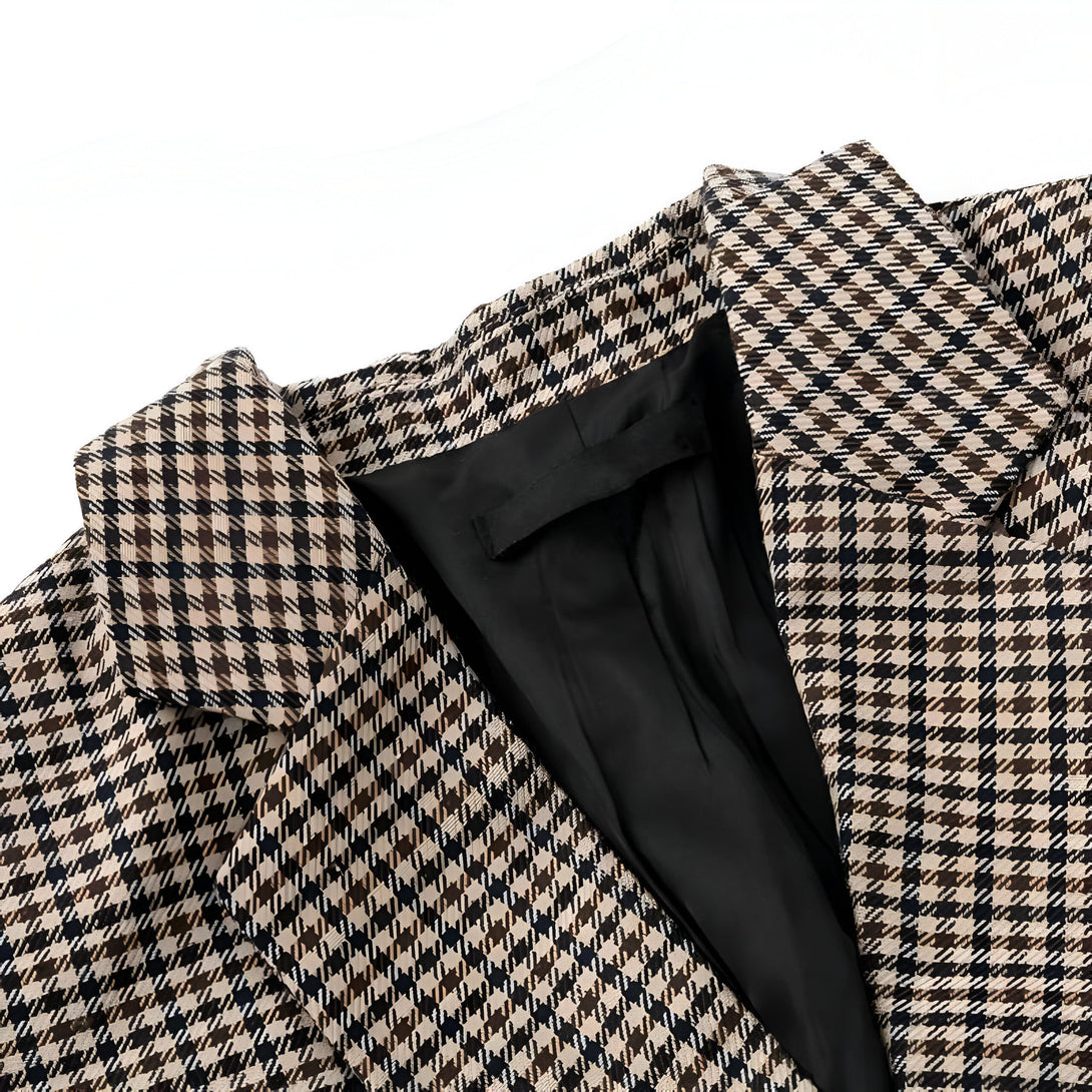 Blazer Pied-de-Poule Femme Automne-Hiver
