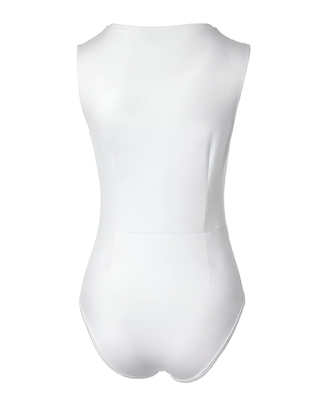L'image montre un body blanc dos nageur pour femme.