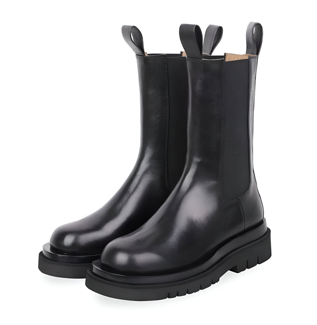 Bottes Chelsea Femme Plates noires
