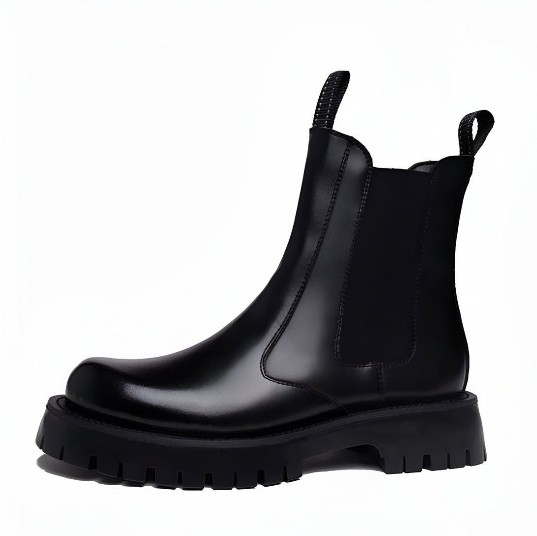 Bottes Chelsea Femme Plates noires

