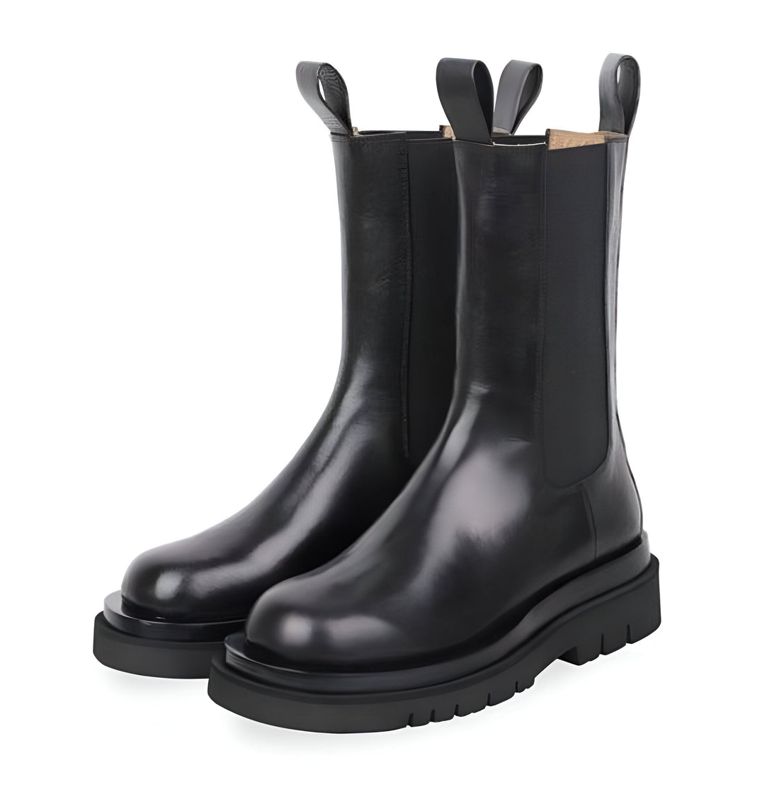 Bottes Chelsea Femme Plates noires
