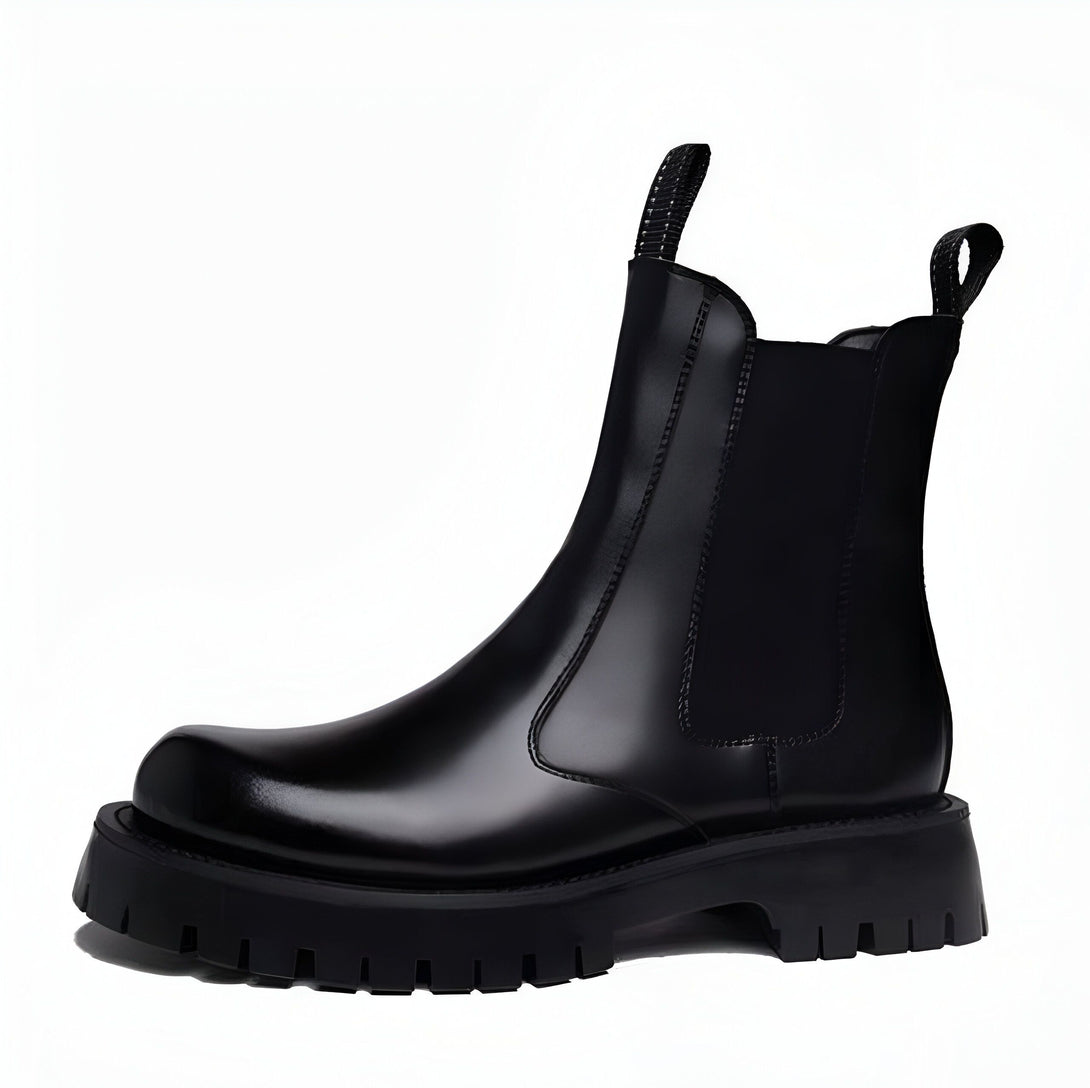 Bottes Chelsea Femme Plates noires
