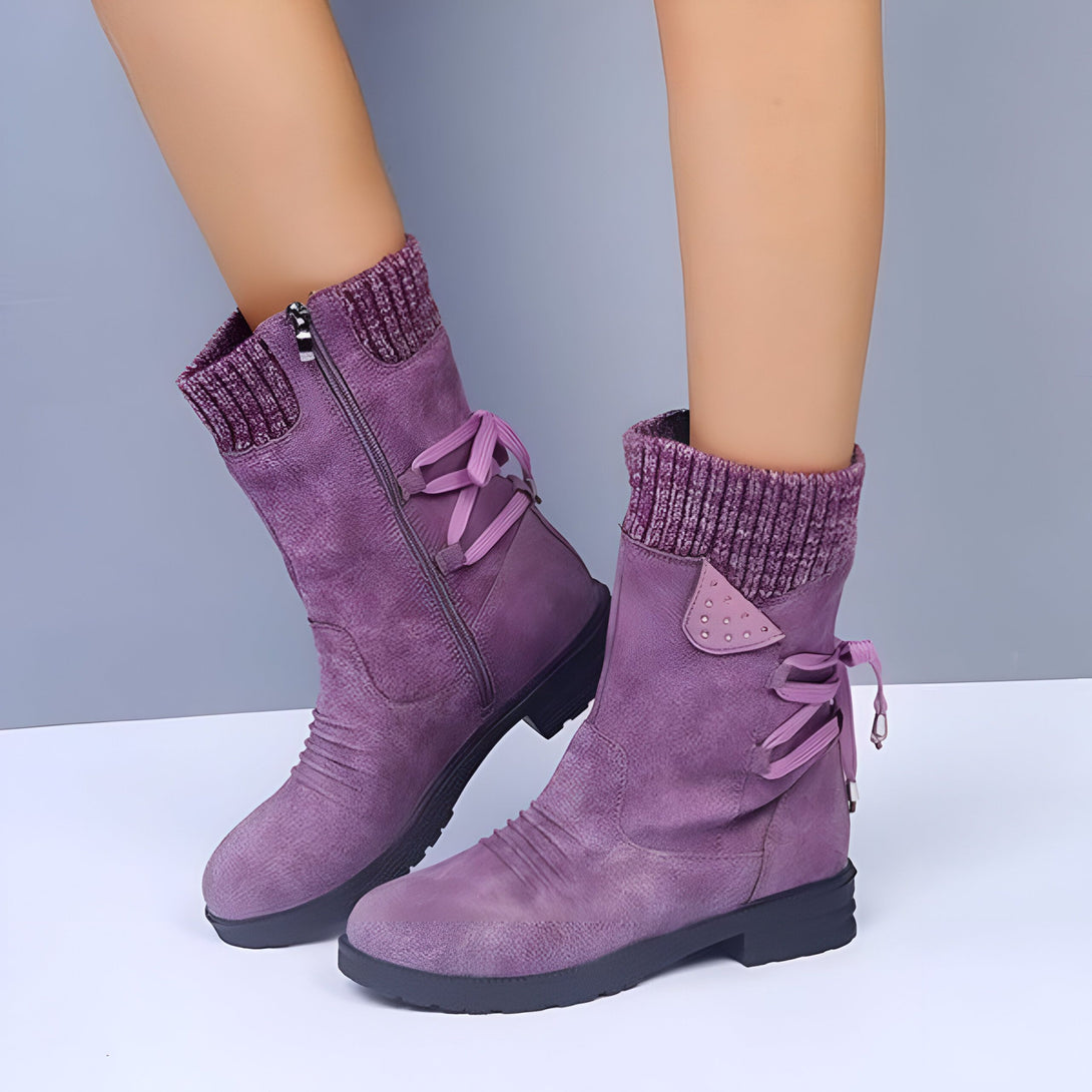 Bottes Femme Mi-Mollet Chaudes
