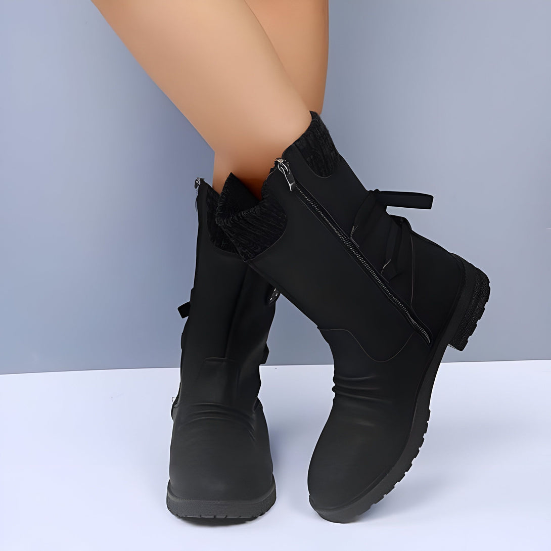 Bottes Femme Mi-Mollet Chaudes
