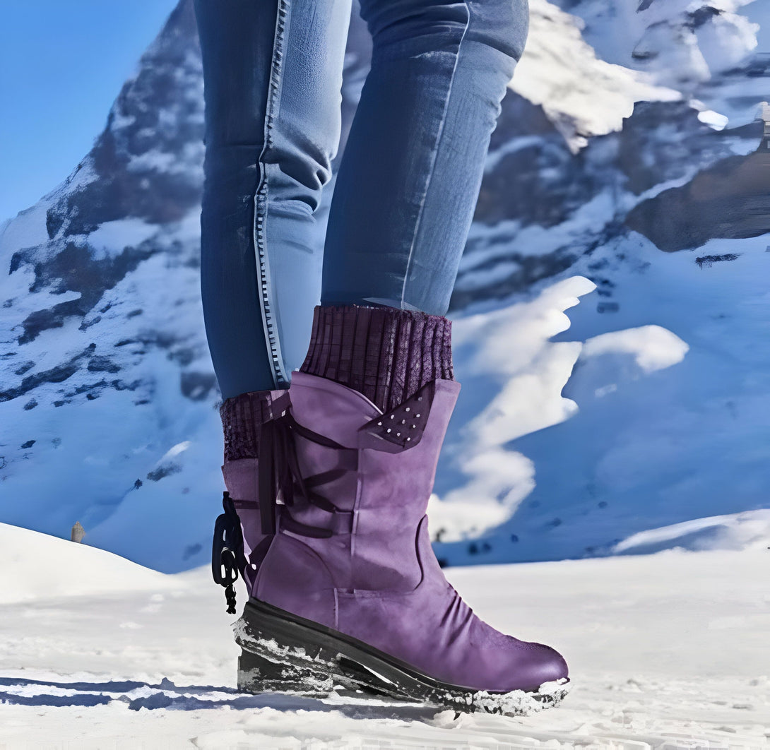 Bottes Femme Mi-Mollet Chaudes
