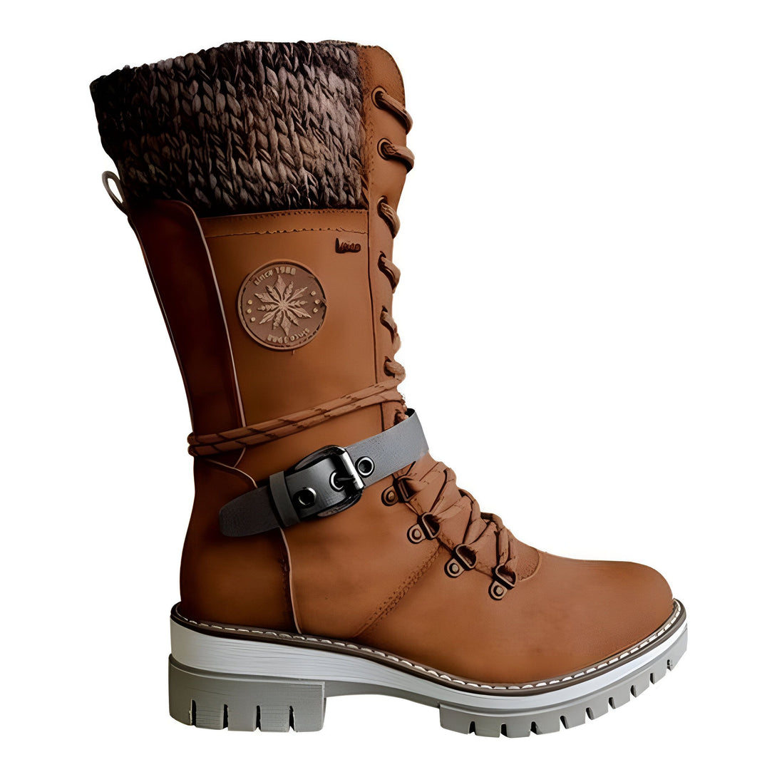 Bottes Femme Mi-Mollet Tricotées - Chaudes et Confortables
