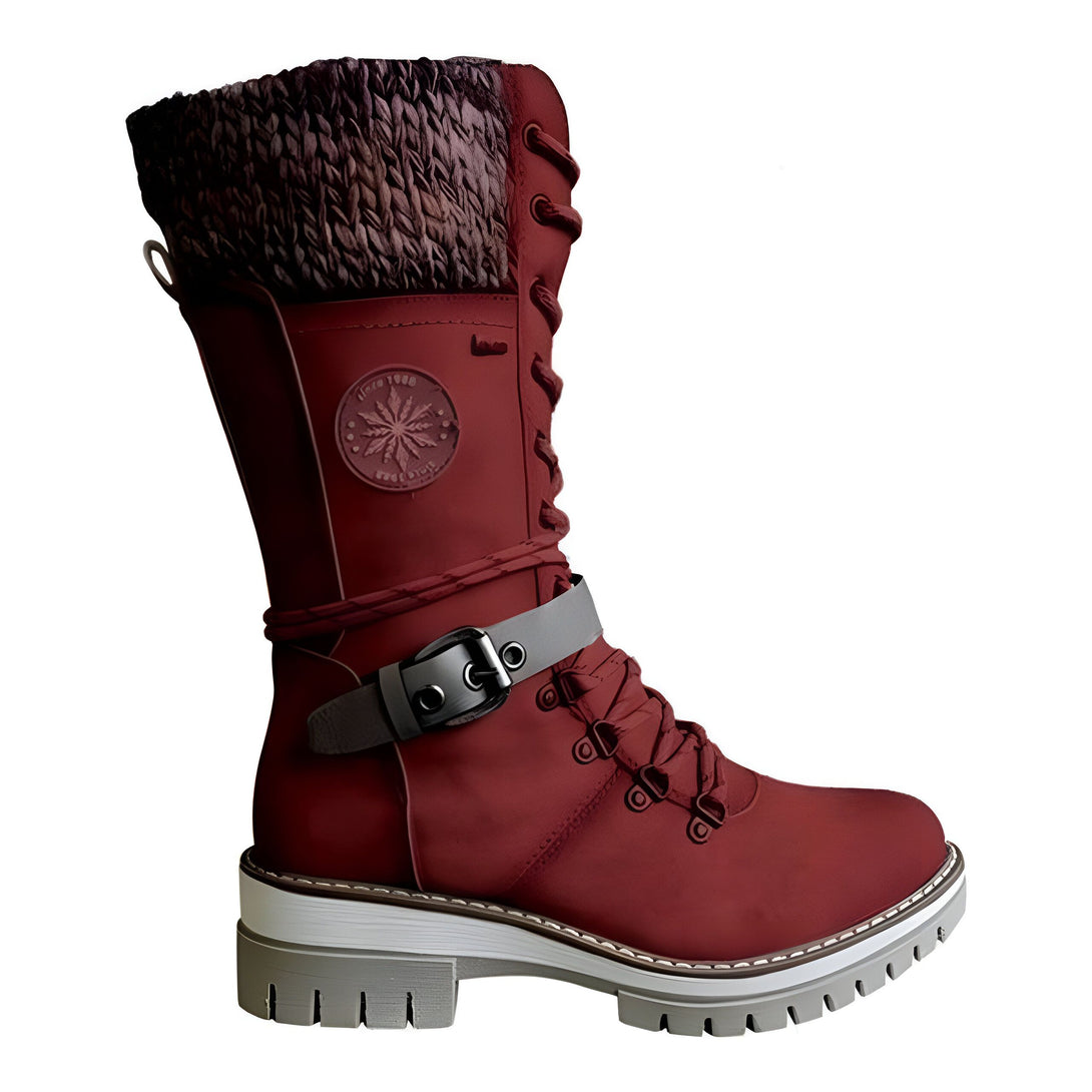 Bottes Femme Mi-Mollet Tricotées - Chaudes et Confortables

