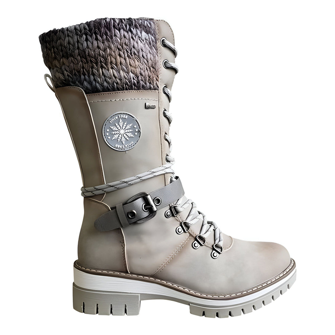 Bottes Femme Mi-Mollet Tricotées - Chaudes et Confortables
