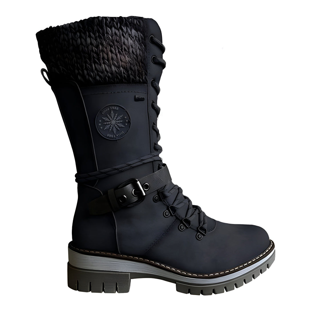 Bottes Femme Mi-Mollet Tricotées - Chaudes et Confortables
