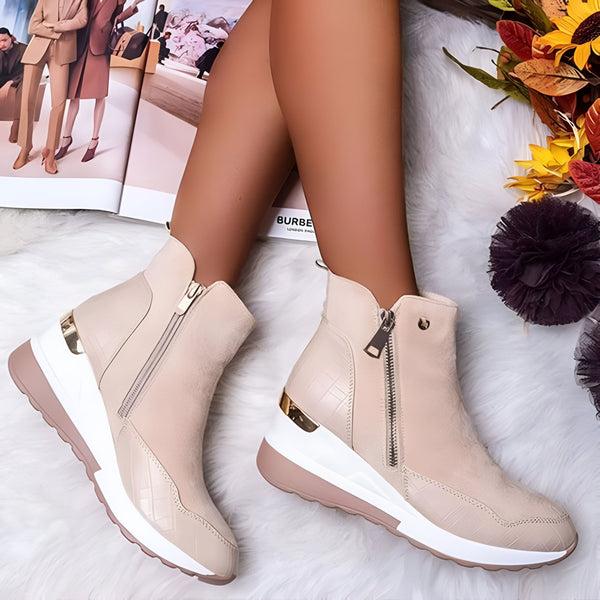 Bottines Femme Compensees Zip
