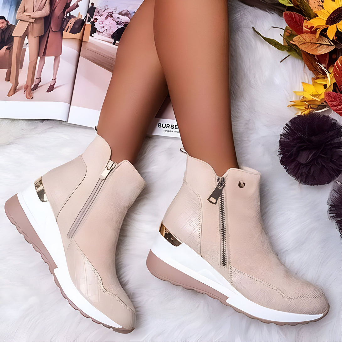 Bottines Femme Compensees Zip
