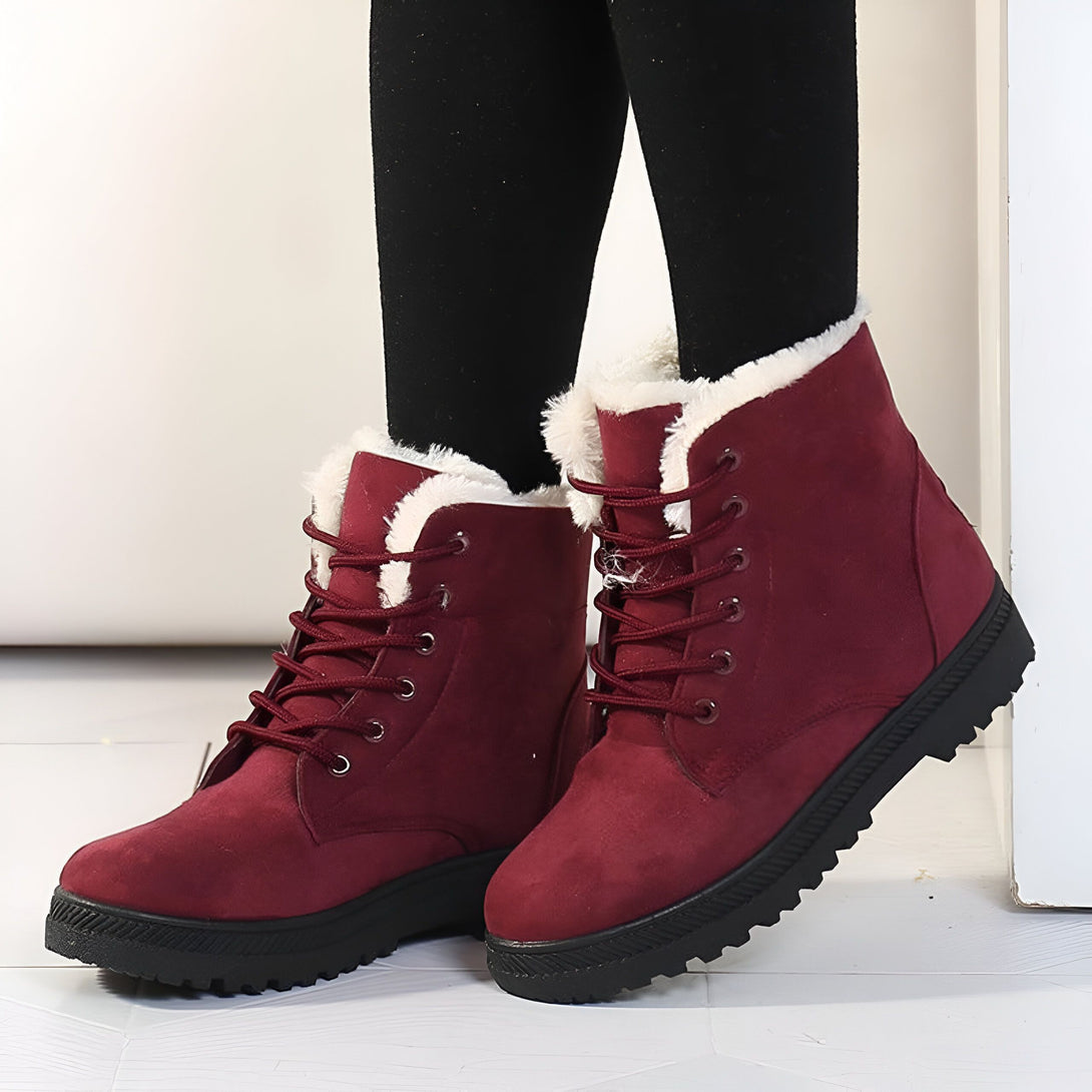 Bottines Femme Fourrées Chaudes Hiver
