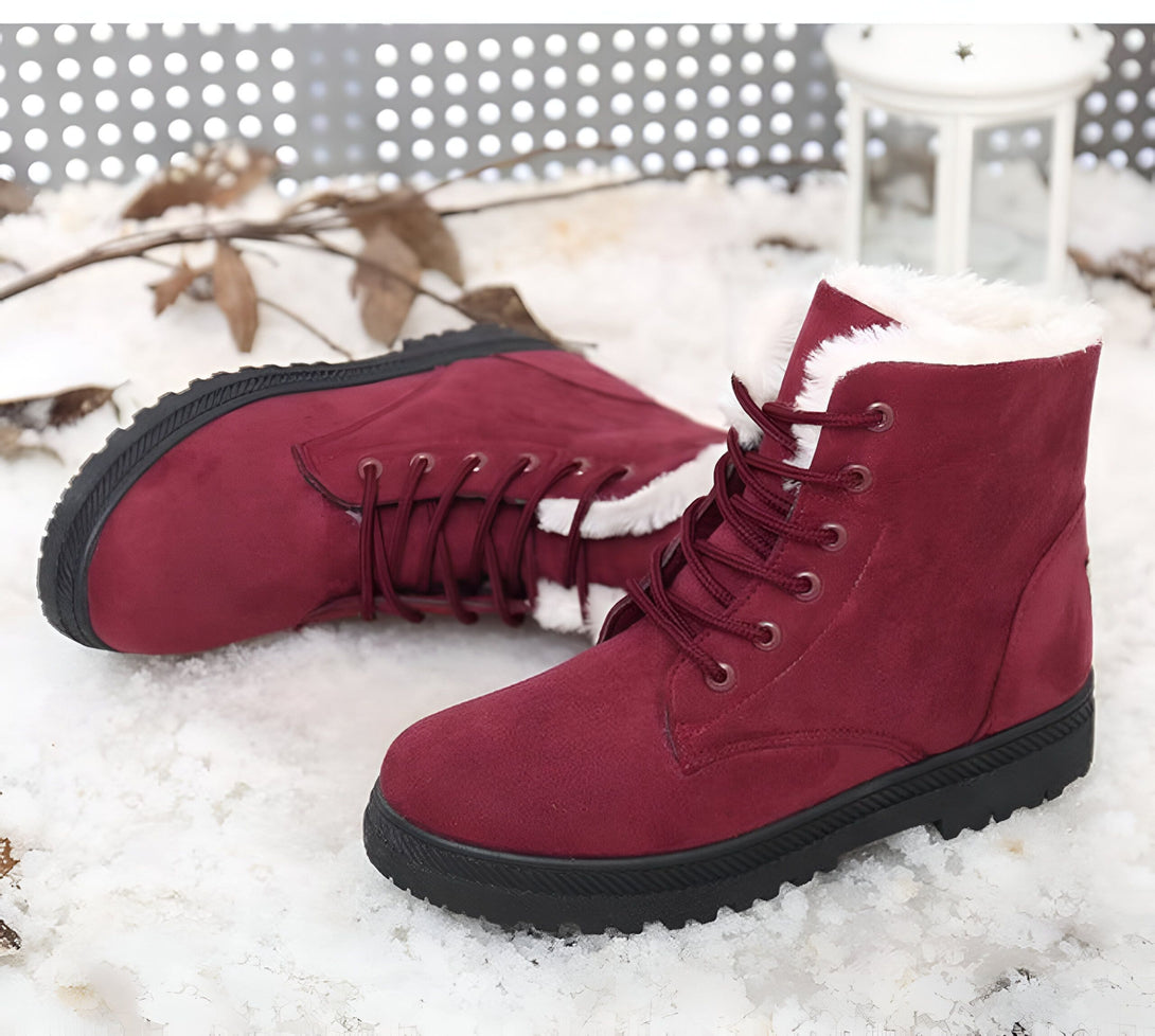 Bottines Femme Fourrées Chaudes Hiver
