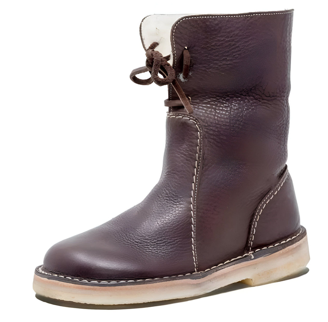 Bottines Femme Lacets Fourrées Chaudes
