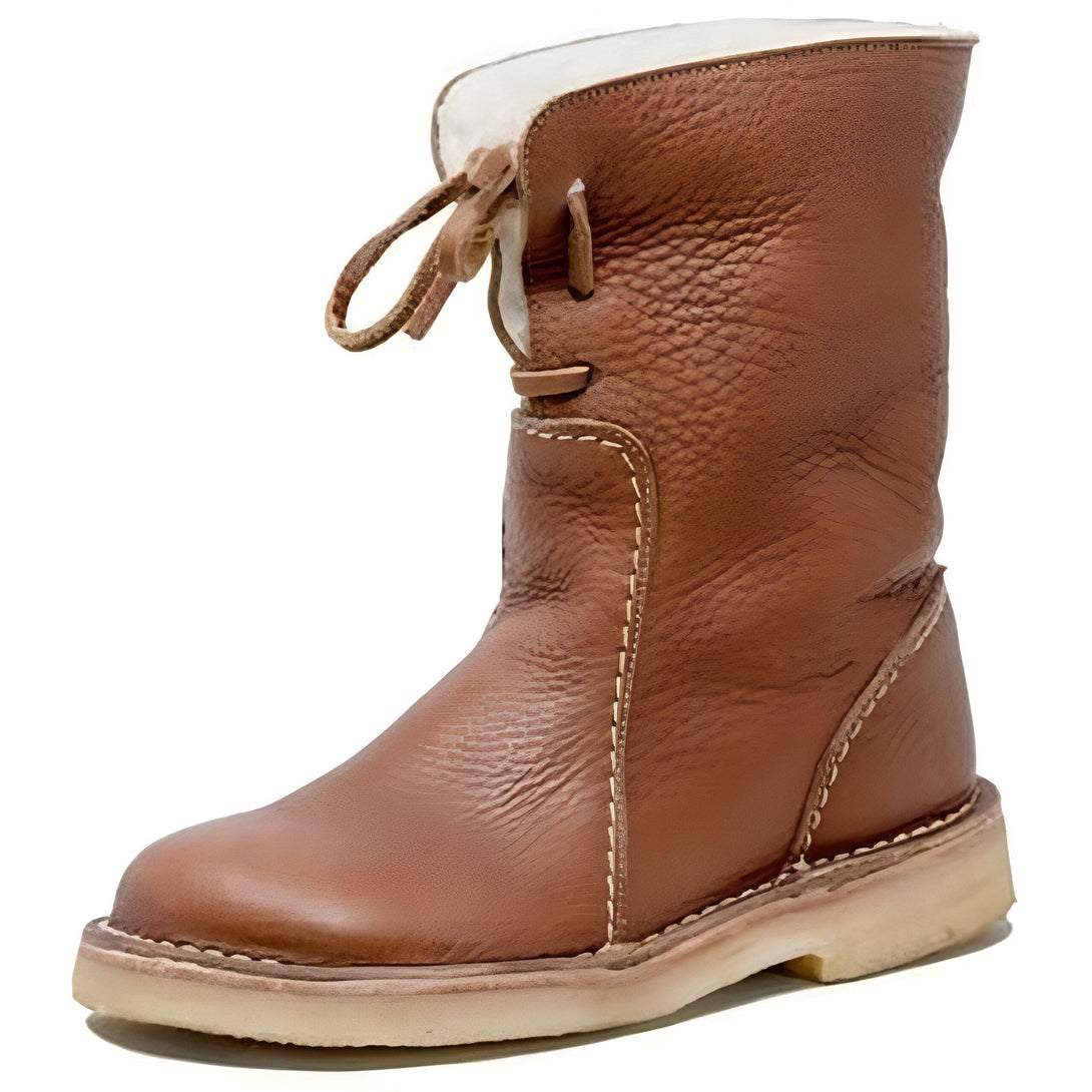 Bottines Femme Lacets Fourrées Chaudes
