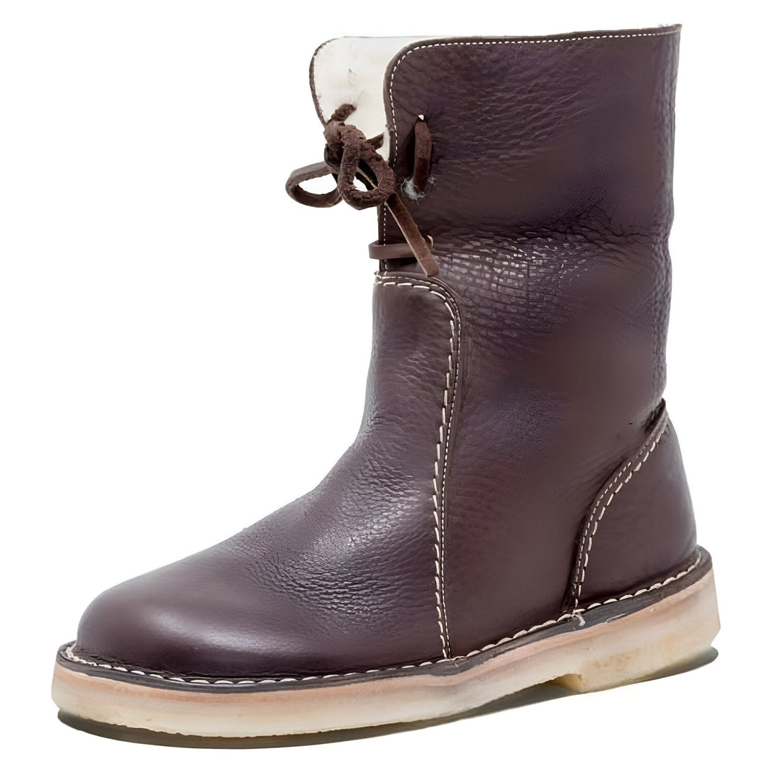 Bottines Femme Lacets Fourrées Chaudes
