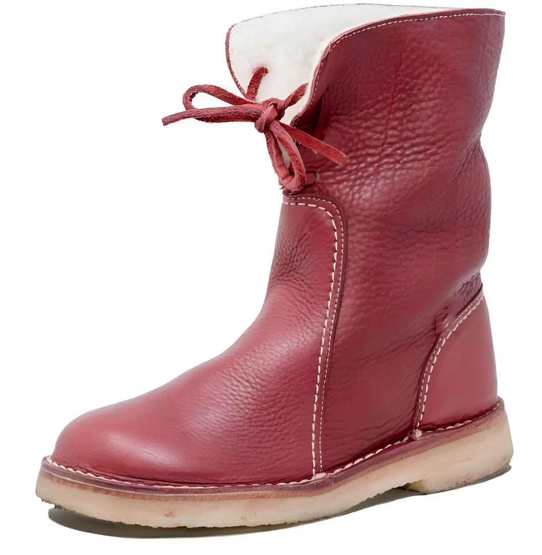 Bottines Femme Lacets Fourrées Chaudes
