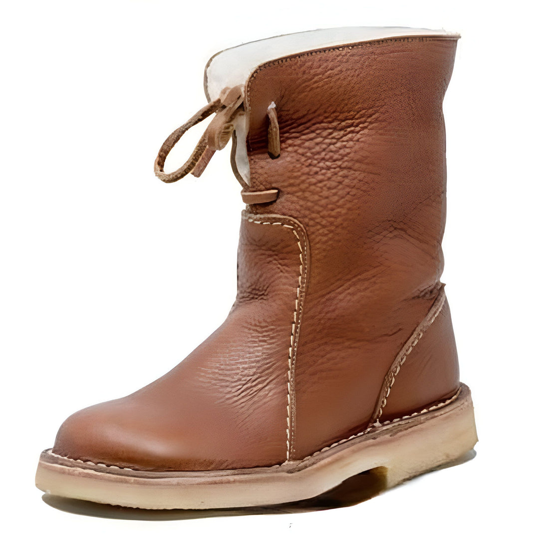 Bottines Femme Lacets Fourrées Chaudes
