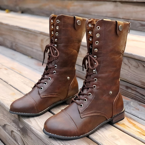 Bottines Femme Marron à Lacets
