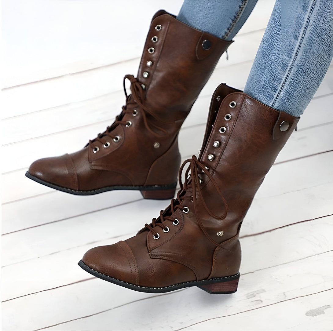 Bottines Femme Marron à Lacets

