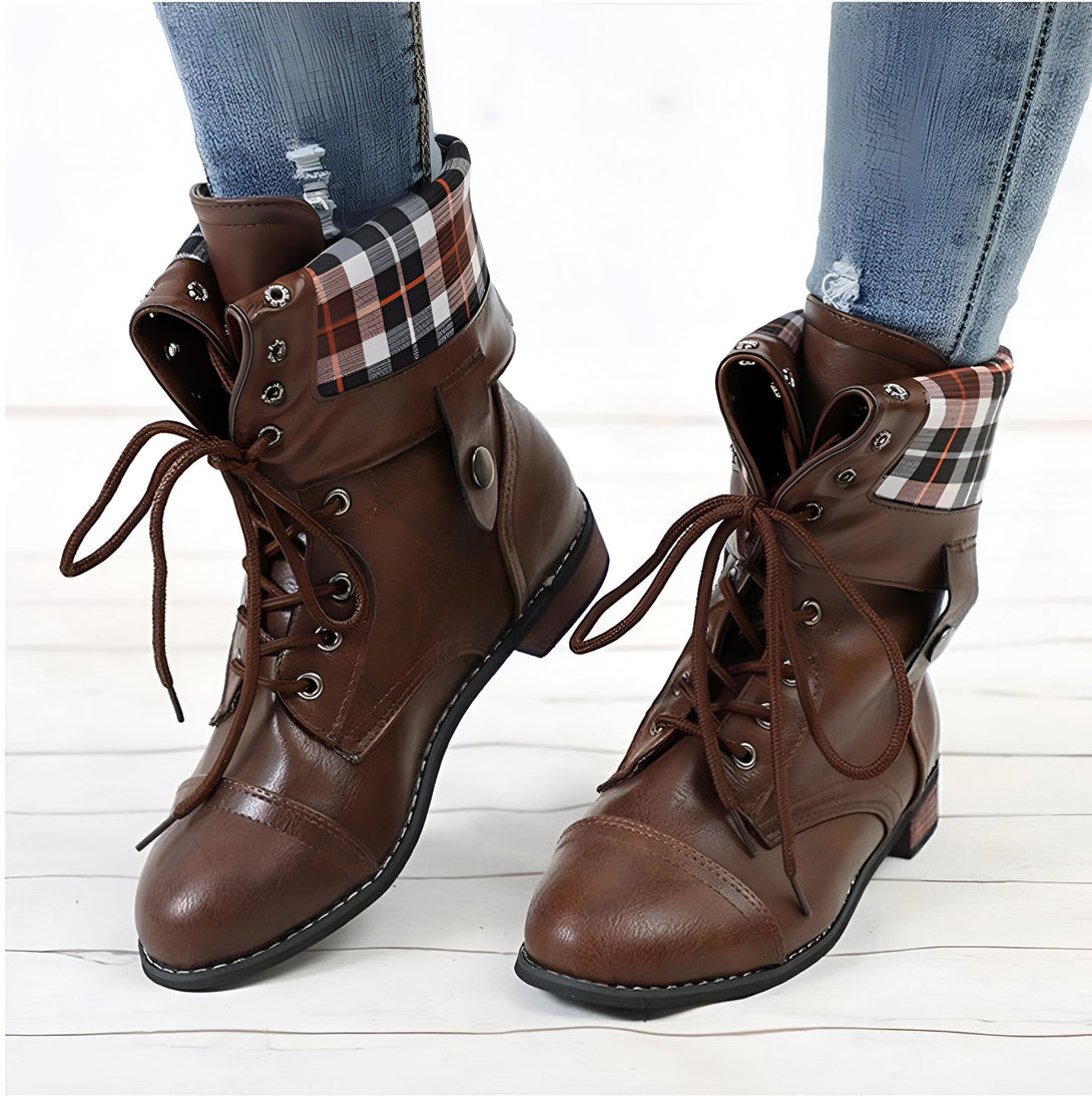 Bottines Femme Marron à Lacets

