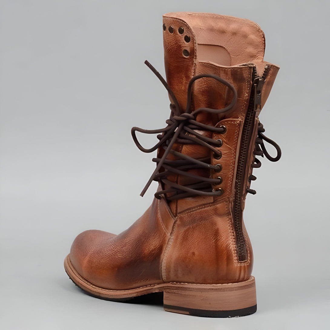 Bottines Femme Marron Lacées
