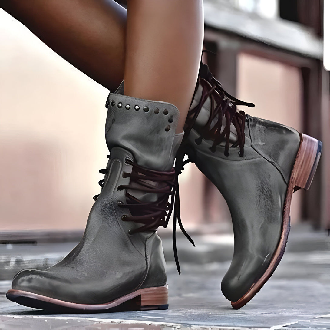 Bottines Femme Marron Lacées

