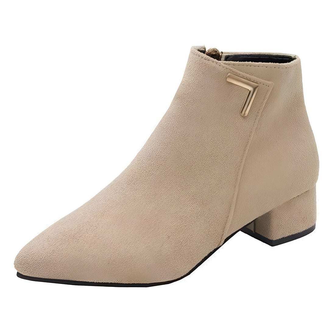 Bottines Femme Talon Petit Carré Chic
