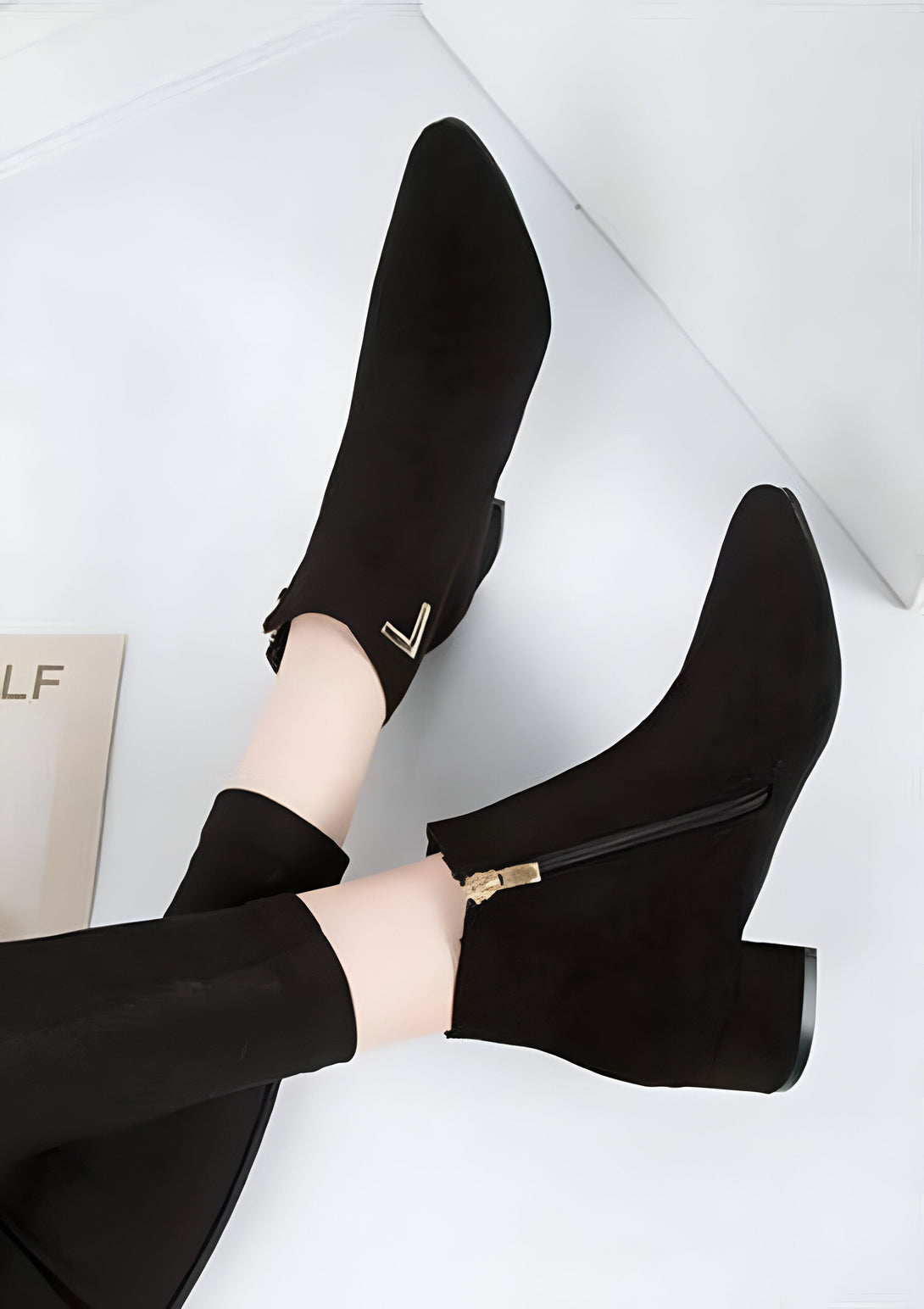 Bottines Femme Talon Petit Carré Chic
