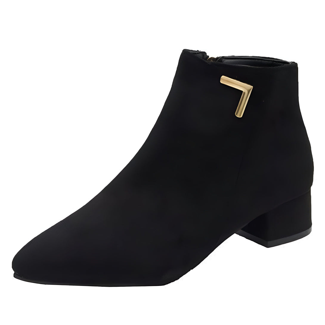 Bottines Femme Talon Petit Carré Chic
