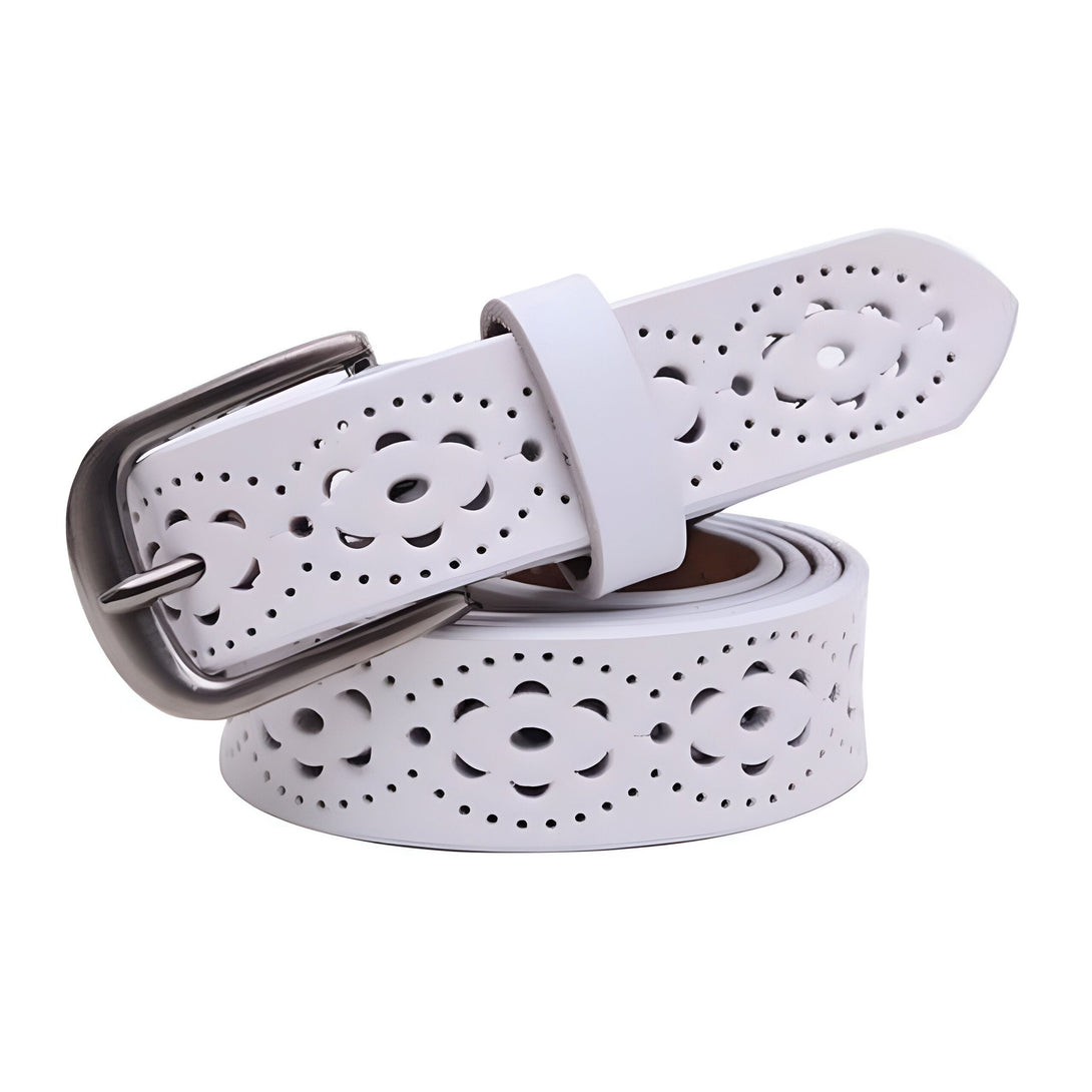 Ceinture Femme Perforée en Cuir
